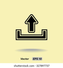 Upload sign icon, vector illustration. Flat design style 