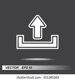 Upload sign icon, vector illustration. Flat design style 
