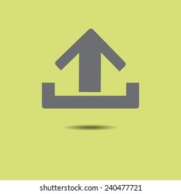 Upload sign vector icon 