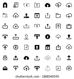 Cargar colección de iconos de vector de signos. botón Cargar. Cargar símbolo.