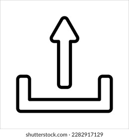 Upload sign vector icon collection. Upload button. vector illustration on white background