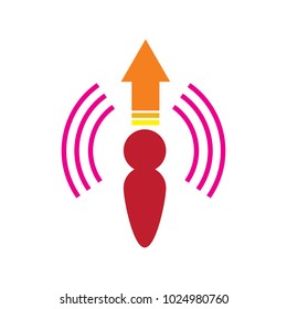 Upload Signal Logo Icon Design