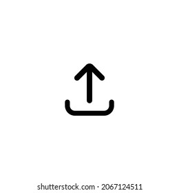 Upload simple flat icon vector illustration