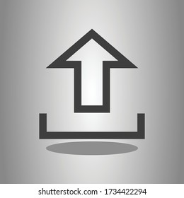 Upload simple icon, vector. Flat desing