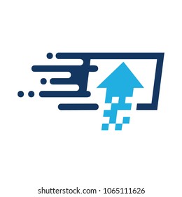 Upload Speed Logo Icon Design