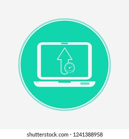 Upload speed vector icon sign symbol