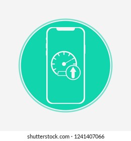 Upload speed vector icon sign symbol