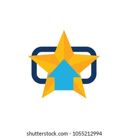 Upload Star Logo Icon Design