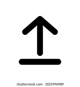 Symbol hochladen. Pfeilsymbol, Vektorgrafik in Rahmenstil