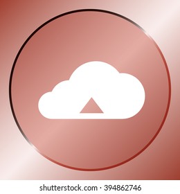 The Upload symbol. Cloud vector icon