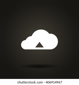 The Upload symbol. Cloud vector icon