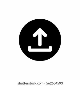 Upload symbol isolated on white background
