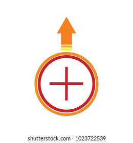 Upload Target Logo icon design