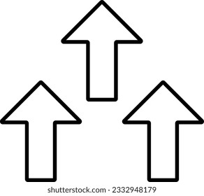 upload three arrows three arrows arrow spread Outline