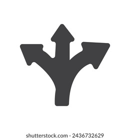 upload three arrows three arrows arrow spread Outline eps 10 file on white background