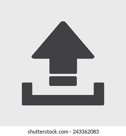 Upload Uploading Sharing Online Internet Icon Vector Concept