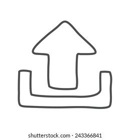 Upload Uploading Sharing Online Internet Icon Vector Concept