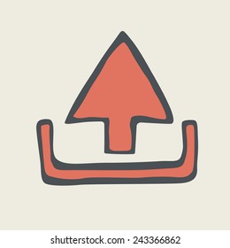 Upload Uploading Sharing Online Internet Icon Vector Concept