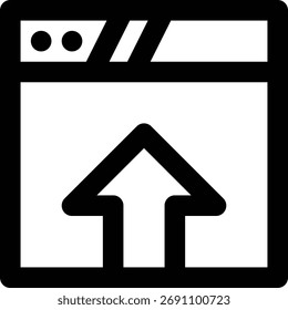 Upload, Uploading, Web Outline Icon