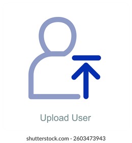 Upload User and profile icon concept