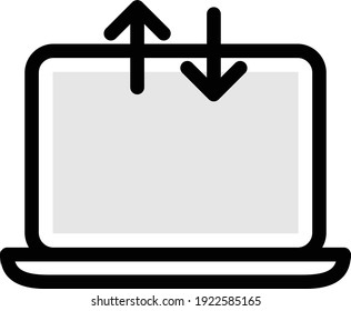 upload vector colour line icon