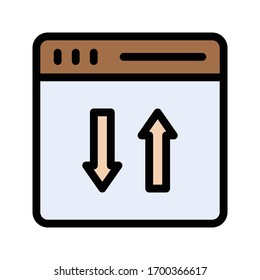 icono de carga de color plano vectorial 