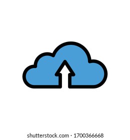 upload vector flat color icon 