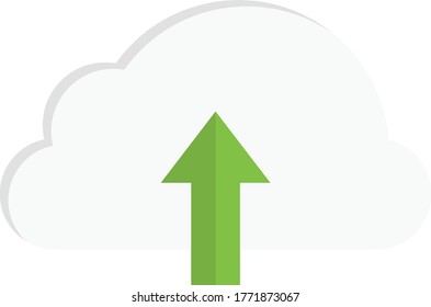 upload vector flat color icon 