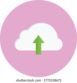 upload vector flat color icon 