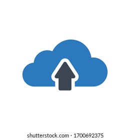 upload vector glyph color icon 