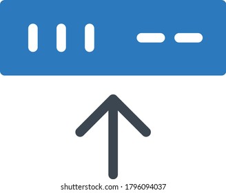 icono de color de glifo vectorial de carga 