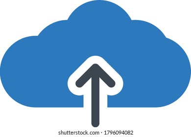 upload vector glyph color icon 