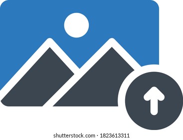 upload vector glyph color icon 