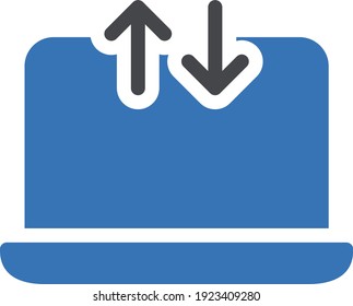 upload vector glyph colour icon