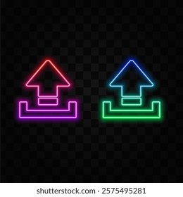 Upload Vector Glyph ícone de duas cores para uso pessoal e comercial. neon style..