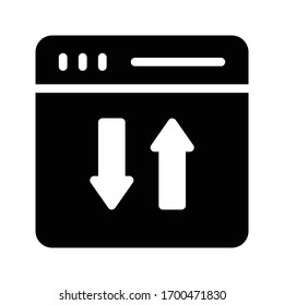 upload vector glyph flat icon 