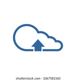 Upload vector icon. Cloud storage symbol. Upload on cloud vector icon illustration for web design and mobile app.