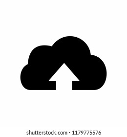 Upload vector icon, cloud storage symbol