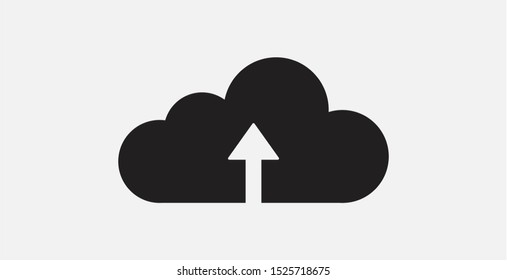 Upload vector icon, cloud storage symbol. Upload on cloud vector icon. cloud upload icon vector