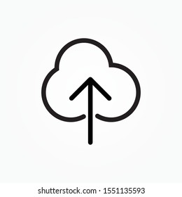 Upload vector icon. Cloud storage symbol. Upload to cloud icon. Modern, simple line style vector illustration for web site or mobile app.