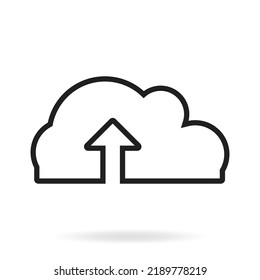 Upload vector icon, cloud storage symbol. Modern, simple flat vector illustration for web site or mobile app.