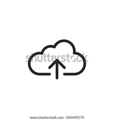 Upload vector icon, cloud storage symbol. Modern, simple flat vector illustration for web site or mobile app