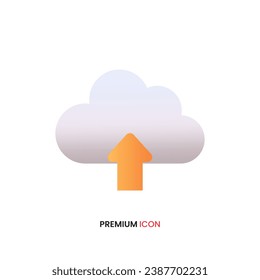 Upload vector icon, cloud symbol. Modern, simple flat vector eps 10