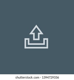 Upload vector icon. Upload concept stroke symbol design. Thin graphic elements vector illustration, outline pattern for your web site design, logo, UI. EPS 10.