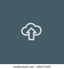 Upload vector icon. Upload concept stroke symbol design. Thin graphic elements vector illustration, outline pattern for your web site design, logo, UI. EPS 10.
