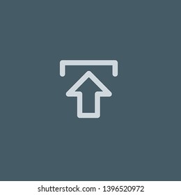 Upload vector icon. Upload concept stroke symbol design. Thin graphic elements vector illustration, outline pattern for your web site design, logo, UI. EPS 10.