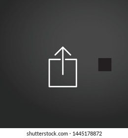 Upload vector icon. Upload concept stroke symbol design. Thin graphic elements vector illustration, outline pattern for your web site design, logo, UI. EPS 10.