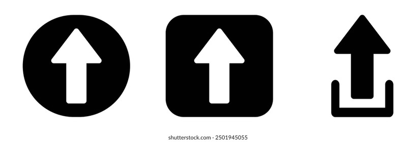 Upload vector icon designs set