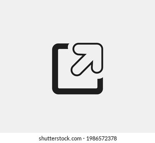 Upload vector icon. Editable stroke. Symbol in Line Art Style for Design, Presentation, Website or Apps Elements, Logo. Pixel vector graphics - Vector