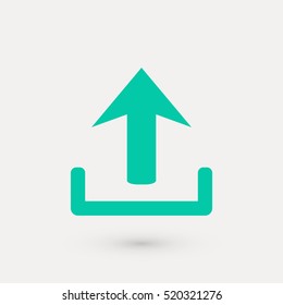 upload vector icon, flat design best vector icon